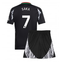 Echipament fotbal Arsenal Bukayo Saka #7 Tricou Deplasare 2024-25 pentru copii maneca scurta (+ Pantaloni scurti)